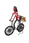 Papa Biking Firewood to Market – Papier-Mâché Sculpture