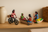 Papa Biking Firewood to Market – Papier-Mâché Sculpture